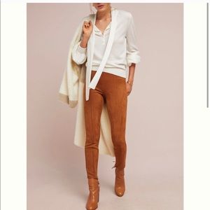 Anthropologie suede leggings